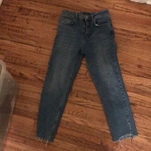High waisted cut off jeans